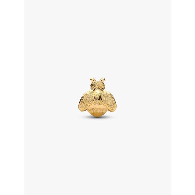 Pandora Pandora Bedel 764524C00 Zilver met14k Geelgouden Plating  Mini Bij Getextureerd