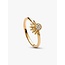 Pandora Pandora Ring 162674C01-52 Zilver met 14k Geelgouden Plating Zon met Zirkonia Maat 52
