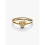Pandora Pandora Ring 162674C01-52 Zilver met 14k Geelgouden Plating Zon met Zirkonia Maat 52