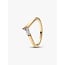 Pandora Pandora Ring 165084C01-52 Tiara met 14k Geelgouden Plating en Cubic Zirkonia Maat 52