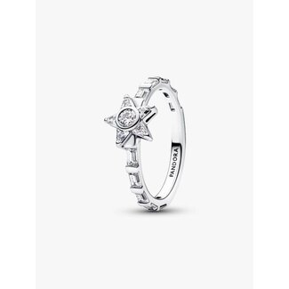 Pandora Pandora Ring 195072C01-52 Zilver Ster met Cubic Zirkonia Maat 52