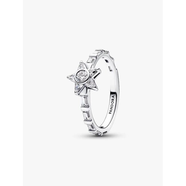 Pandora Pandora Ring 195072C01-54 Zilver Ster met Cubic Zirkonia Maat 54