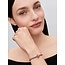 Pandora Pandora Bedel 735071C01 Platinum Plated met Rood en Wit Murano Glas