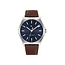 Tommy Hilfiger Tommy Hilfiger Horloge TH1710669 Bruce Staal Quartz met Bruin Leren Horlogeband 43mm