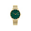 Tommy Hilfiger Tommy Hilfiger Horloge TH1782668 Pippa Staal met Geelgouden Plating met Groene Wijzerplaat 34mm