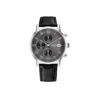 Tommy Hilfiger Tommy Hilfiger Horloge TH1710794 Kane Staal Quartz met Leren Horlogeband 42mm