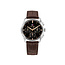 Tommy Hilfiger Tommy Hilfiger Horloge TH1710808 The Empire Staal Quartz Chronograaf met Bruine Leren Horlogeband 34mm