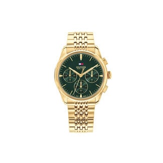 Tommy Hilfiger Tommy Hilfiger Horloge TH1710814 The Empire Staal met Geelgouden Plating Quartz Chronograaf 38mm
