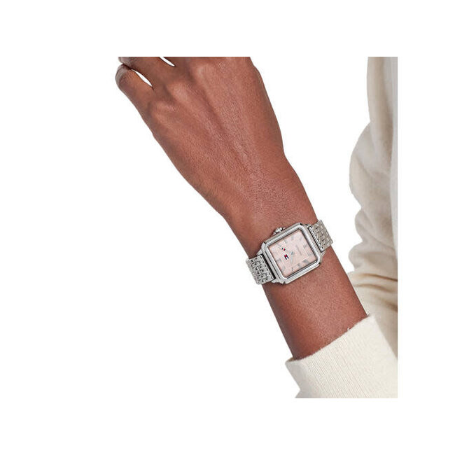 Tommy Hilfiger Tommy Hilfiger TH1782914 Mia Staal Quartz met Roze Parelmoeren Wijzerplaat 24x22.5mm