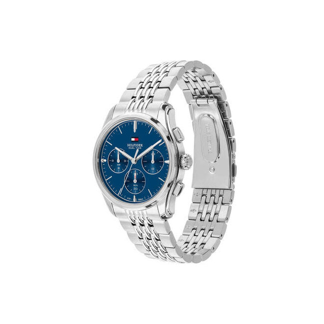 Tommy Hilfiger Tommy Hilfiger Horloge TH1710811 The Empire Staal Quartz Chronograaf met Blauwe Wijzerplaat 38mm