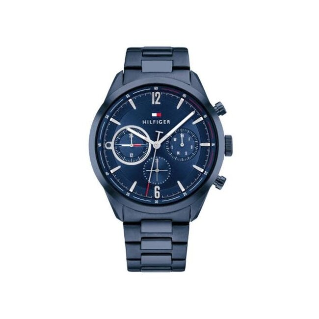 Tommy Hilfiger Tommy Hilfiger Horloge TH1791945 Matthew Staal met Blauwe Coating Quartz Chronograaf 44mm