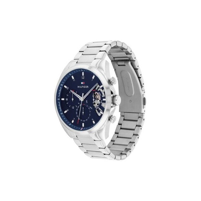 Tommy Hilfiger Tommy Hilfiger Horloge TH1710448 Baker Staal Quartz met Blauwe Wijzerplaat 43mm