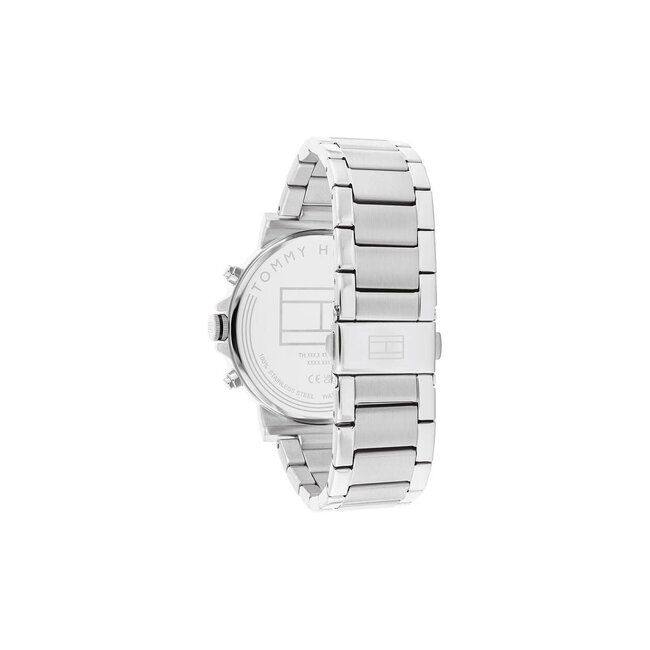 Tommy Hilfiger Tommy Hilfiger Horloge TH1710667 Tyson Staal Quartz Chronograaf met Zwarte Wijzerplaat 43mm