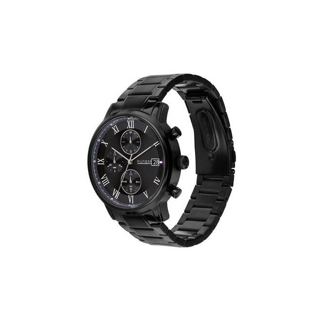 Tommy Hilfiger Tommy Hilfiger Horloge TH1710799 Kane Staal met Zwarte Coating Quartz 42mm