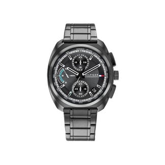 Tommy Hilfiger Tommy Hilfiger Horloge TH1792275 Cole Staal met Zwarte Coating Quartz Chronograaf 41mm