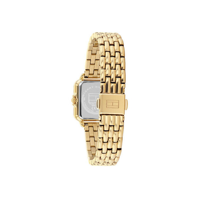 Tommy Hilfiger Tommy Hilfiger Horloge TH1782858 Mia Staal met Geelgouden Plating Quartz en Groene Wijzerplaat 24x22.5mm