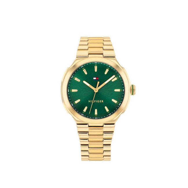 Tommy Hilfiger Tommy Hilfiger Horloge TH1782820 Georgia Staal met Geelgouden Plating Quartz met Groene Wijzerplaat 36mm