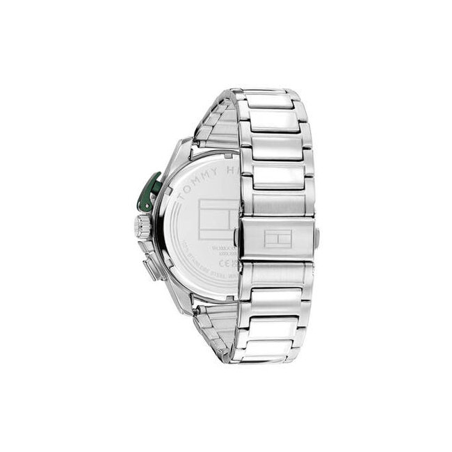 Tommy Hilfiger Tommy Hilfiger Horloge TH1792293 Bank Staal Quartz met Groene Wijzerplaat 44mm
