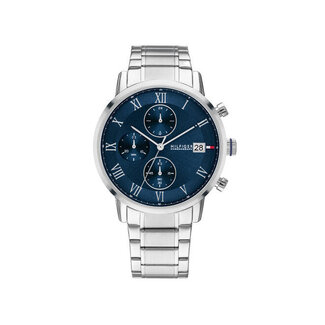 Tommy Hilfiger Tommy Hilfiger Horloge TH1710797 Kane Staal Quartz met Blauwe Wijzerplaat 42mm