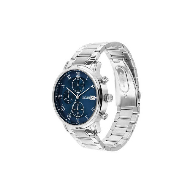 Tommy Hilfiger Tommy Hilfiger Horloge TH1710797 Kane Staal Quartz met Blauwe Wijzerplaat 42mm