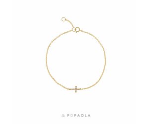 Mondwater hurken interview PD Paola ROOD gouden armband met kruis - Ebony & Ivory Jewellery