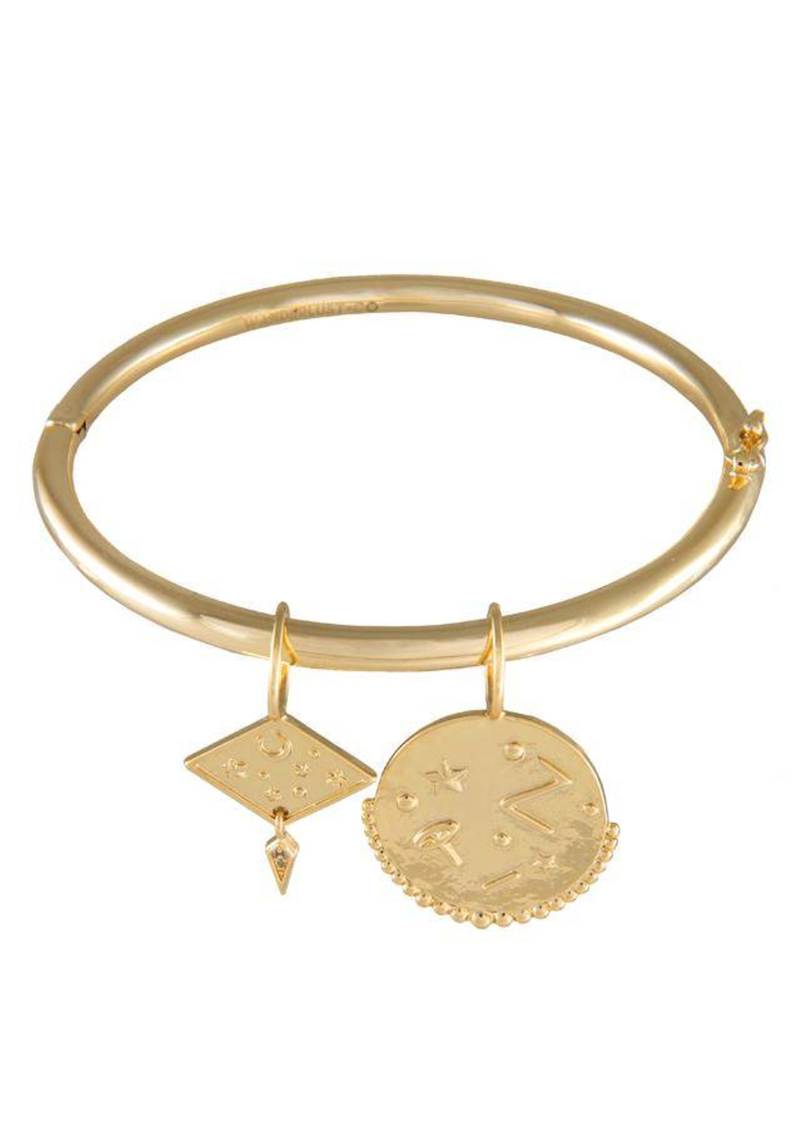 Winkelcentrum buste specificatie Wanderlust + Co Ines Charms armband goud - Ebony & Ivory Jewellery