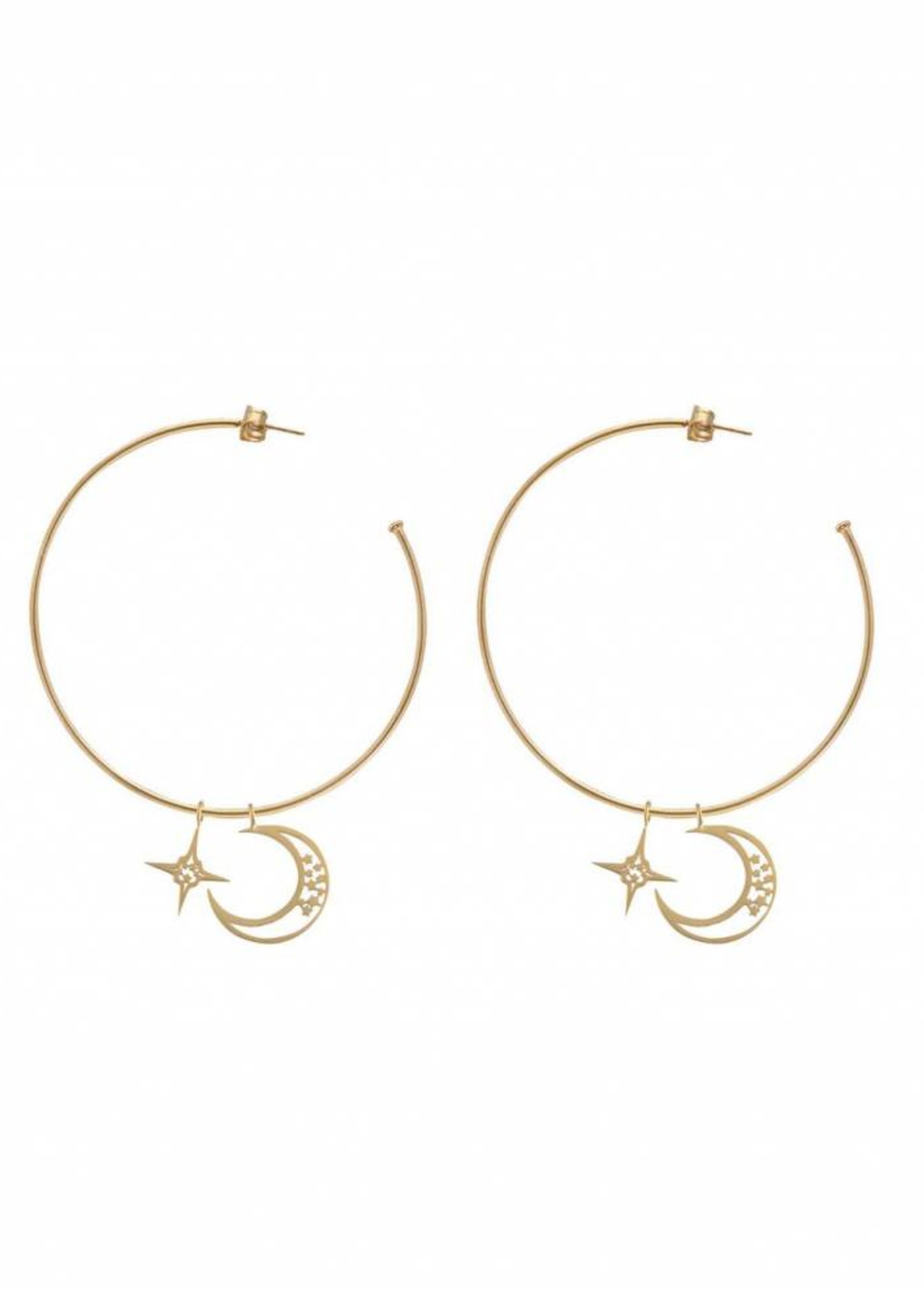 Wanderlust + Co Celestial hoop oorbellen