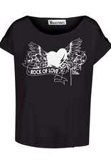 BLACK BUNNIES Shirt Jolene Zwart Rock Of Love Wit