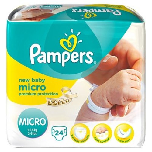 Pampers Pampers New Baby Hospital Micr0 - 24 Stuks Pampers Pampers New Baby Hospital Micr0 - 24 Stuks