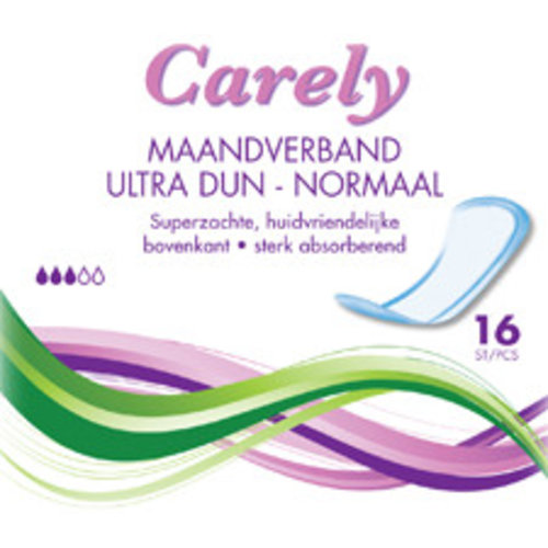 Carely Carely Maandverband Ultra Dun Normaal -16 Stuks Carely Carely Maandverband Ultra Dun Normaal -16 Stuks