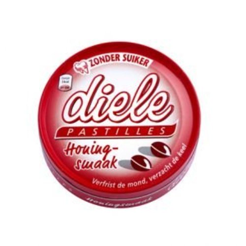 Diele Diele Pastilles Honing Suikervrij - 50 Gram Diele Diele Pastilles Honing Suikervrij - 50 Gram
