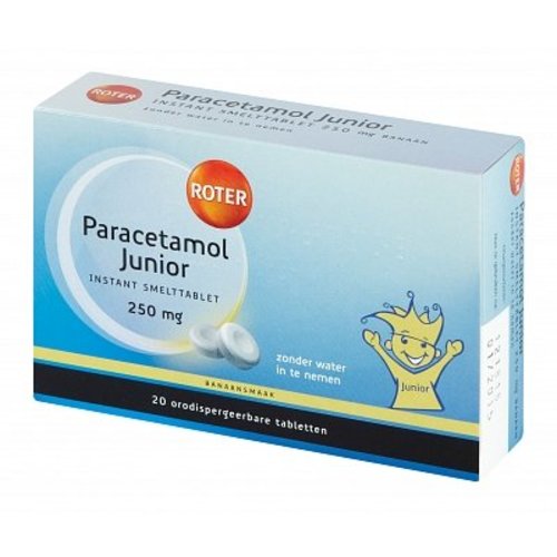 Roter Roter Paracetamol Junior Smelt - 20 Tabletten Roter Roter Paracetamol Junior Smelt - 20 Tabletten
