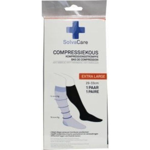 Solvacare Solvacare Compressiekousen Zwart Xl - 1 Paar Solvacare Solvacare Compressiekousen Zwart Xl - 1 Paar