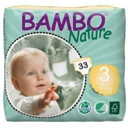 Bambo Bambo Luiers Nature Midi 5-9 Kilo - 33 Stuks Bambo Bambo Luiers Nature Midi 5-9 Kilo - 33 Stuks