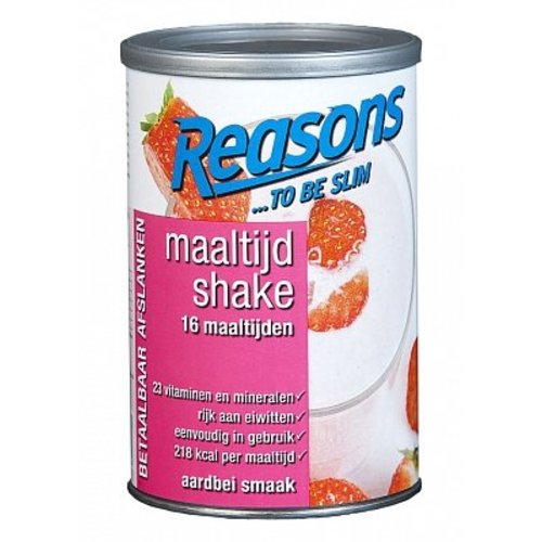 Reasons Reasons Maaltijd Shake Aardbei 400 Gram Reasons Reasons Maaltijd Shake Aardbei 400 Gram