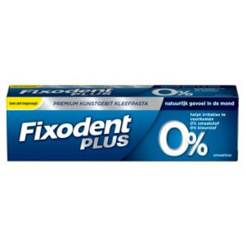Fixodent Fixodent Kleefpasta Plus 0% - 40 Gram Fixodent Fixodent Kleefpasta Plus 0% - 40 Gram