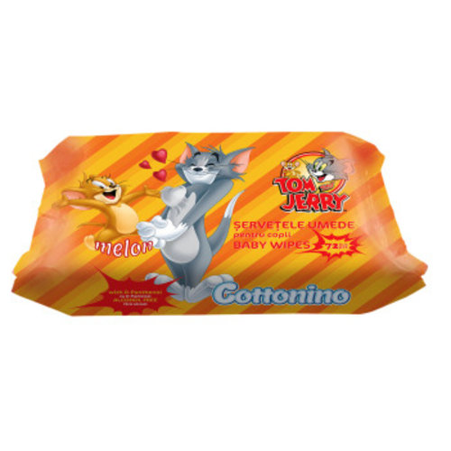 Tom & Jerry Tom & Jerry Babydoekjes Meloen - 72 Stuks Tom & Jerry Tom & Jerry Babydoekjes Meloen - 72 Stuks