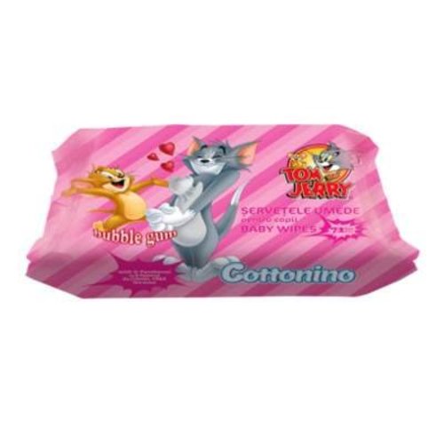 Tom & Jerry Tom & Jerry Babydoekjes Bubble Gum - 72 Stuks Tom & Jerry Tom & Jerry Babydoekjes Bubble Gum - 72 Stuks