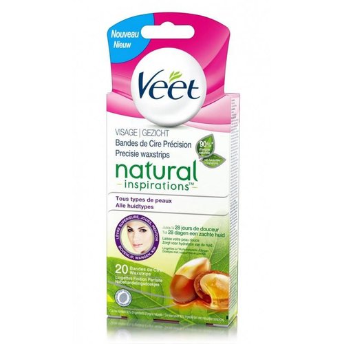 Veet Veet Natural Inspirations Waxstrips Gezicht - 20 Stuks Veet Veet Natural Inspirations Waxstrips Gezicht - 20 Stuks