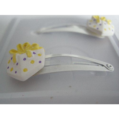 Multihouse 2 Haarclips Met Kadootje Wit - 1 Stuks Multihouse 2 Haarclips Met Kadootje Wit - 1 Stuks