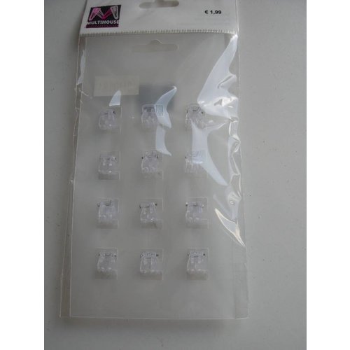 Multihouse 12 Haarklemmetjes Smal Transparant - 1 Stuks Multihouse 12 Haarklemmetjes Smal Transparant - 1 Stuks
