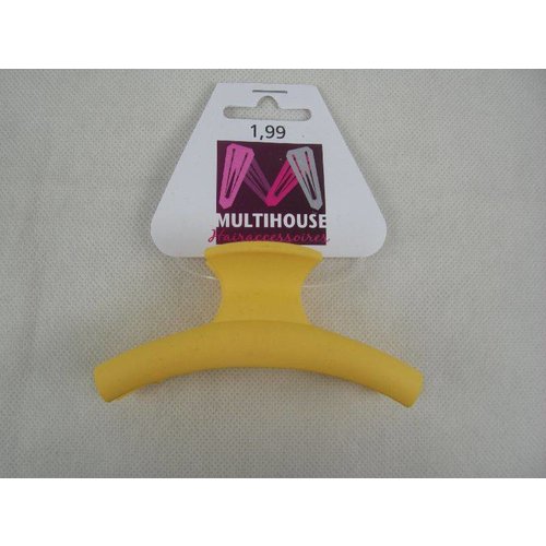 Multihouse Haarklem Rubber Geel 8 Cm - 1 Stuks Multihouse Haarklem Rubber Geel 8 Cm - 1 Stuks