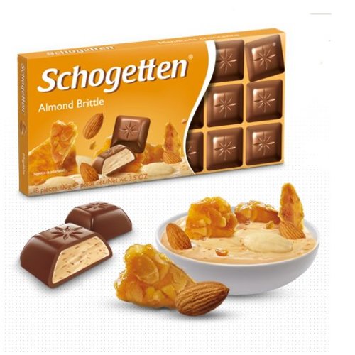 Schogetten Schogetten Chocolade Almond Brittle - 100 Gram Schogetten Schogetten Chocolade Almond Brittle - 100 Gram