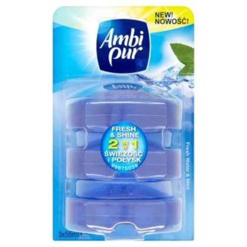 Ambi Pur Ambi Pur Wc Blokjes Fresh Water & Mint - 3x50ml Ambi Pur Ambi Pur Wc Blokjes Fresh Water & Mint - 3x50ml
