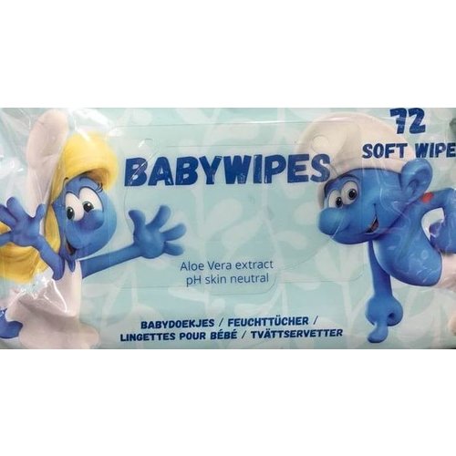 Smurfen Smurfen Babydoekjes - 72 Stuks Smurfen Smurfen Babydoekjes - 72 Stuks