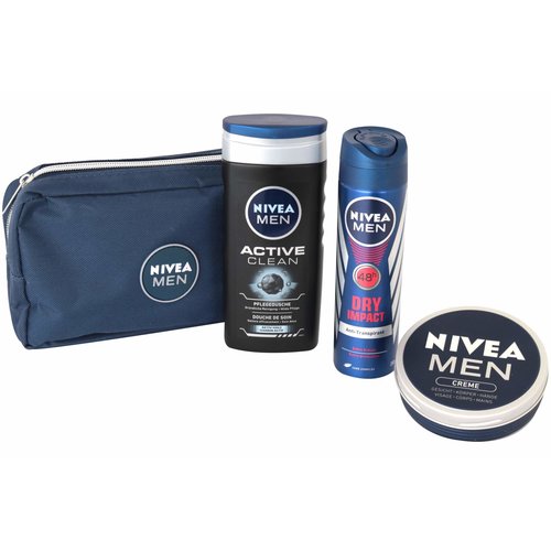 Nivea Nivea cadeauverpakking men showergel- deo-creme- bag Nivea Nivea cadeauverpakking men showergel- deo-creme- bag