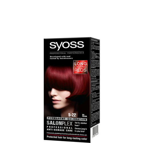 Syoss Syoss colors haarverf red passion 5-22 Syoss Syoss colors haarverf red passion 5-22