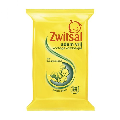 Zwitsal Zwitsal adem vrij zakdoekjes 20 stuks Zwitsal Zwitsal adem vrij zakdoekjes 20 stuks