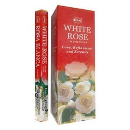 Wierook Wierook white rose 20 stokjes Wierook Wierook white rose 20 stokjes