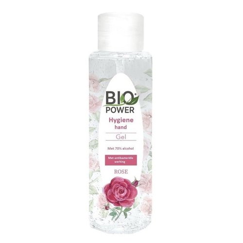 Biopower Biopower hygiene Handgel - Rozengeur 70% Alcohol 100 ml Biopower Biopower hygiene Handgel - Rozengeur 70% Alcohol 100 ml